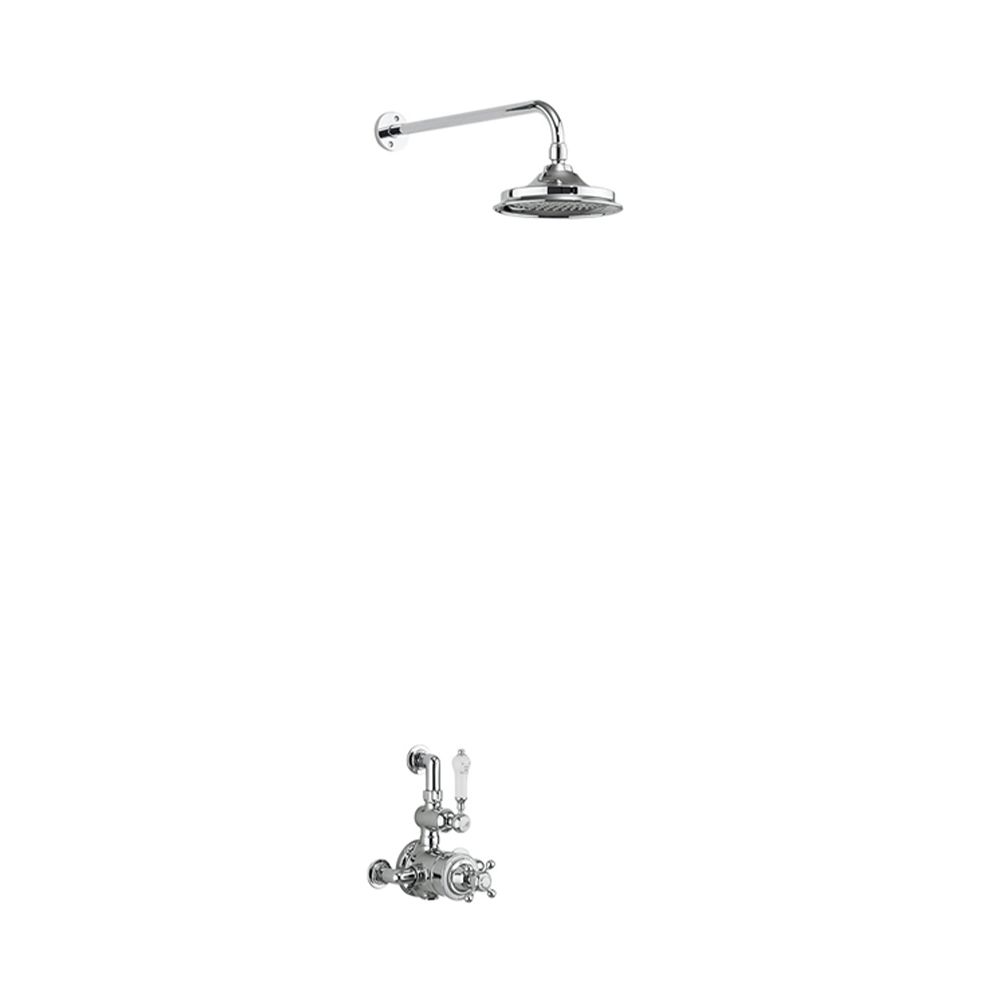 Avon Thermostatic Exposed Shower Valve Single Outlet with Fixed Shower Arm & Rose