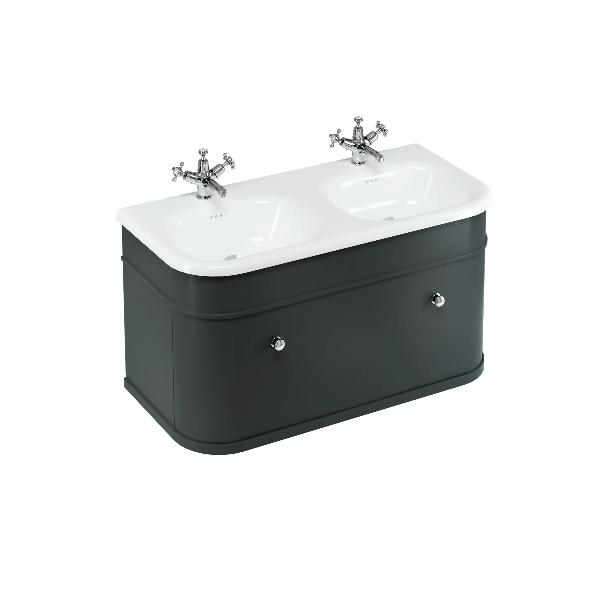 Chalfont 750mm Single Drawer Unit with Ceramic Basin - Matt Black