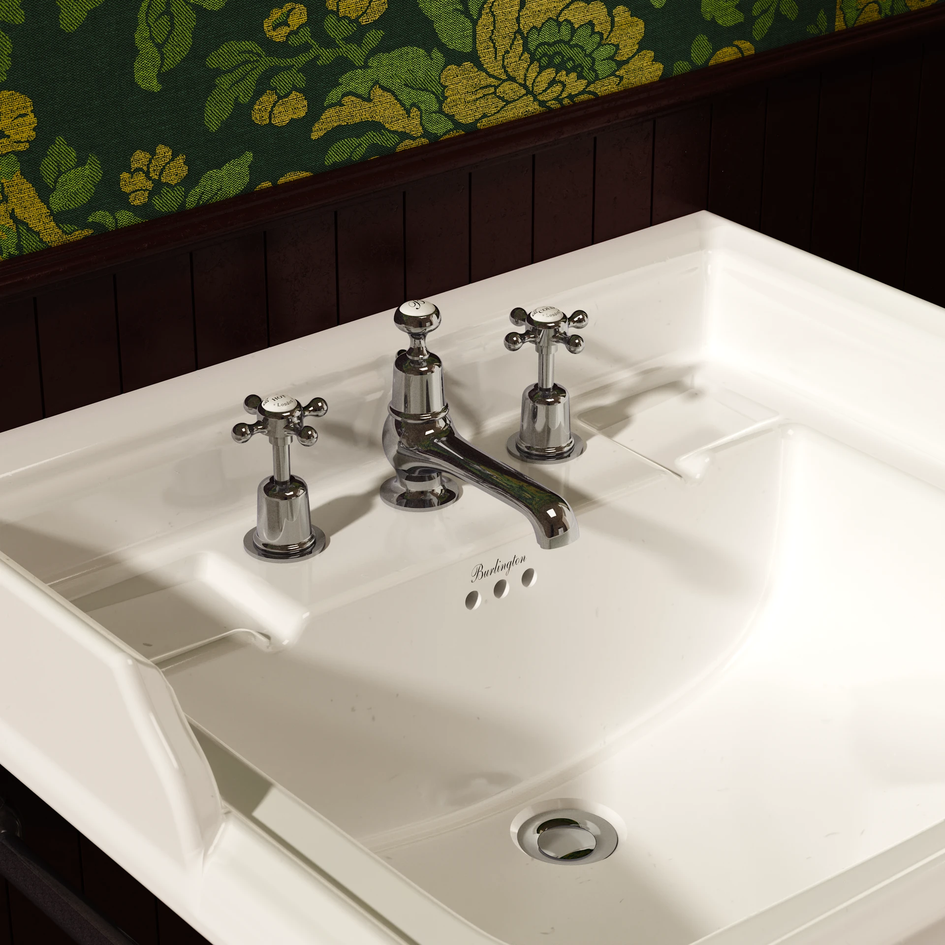 Claremont 3 Tap Hole Mixer with Pop-up Waste