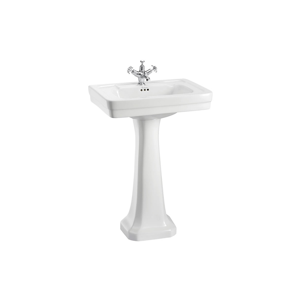 Edwardian Round 56cm Basin & Standard Pedestal