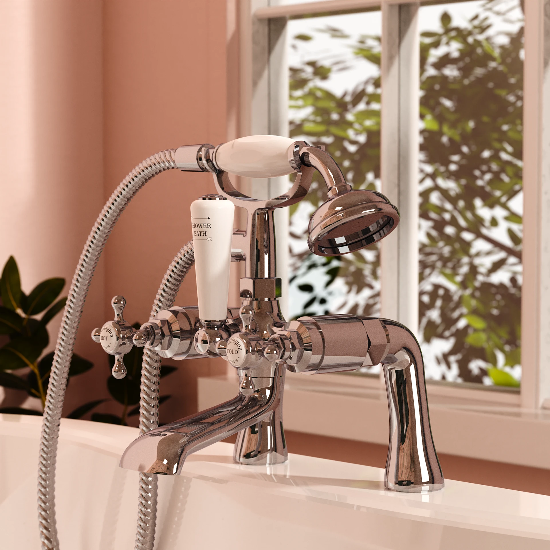 Stafford Bath Shower Mixer Deck Mounted
