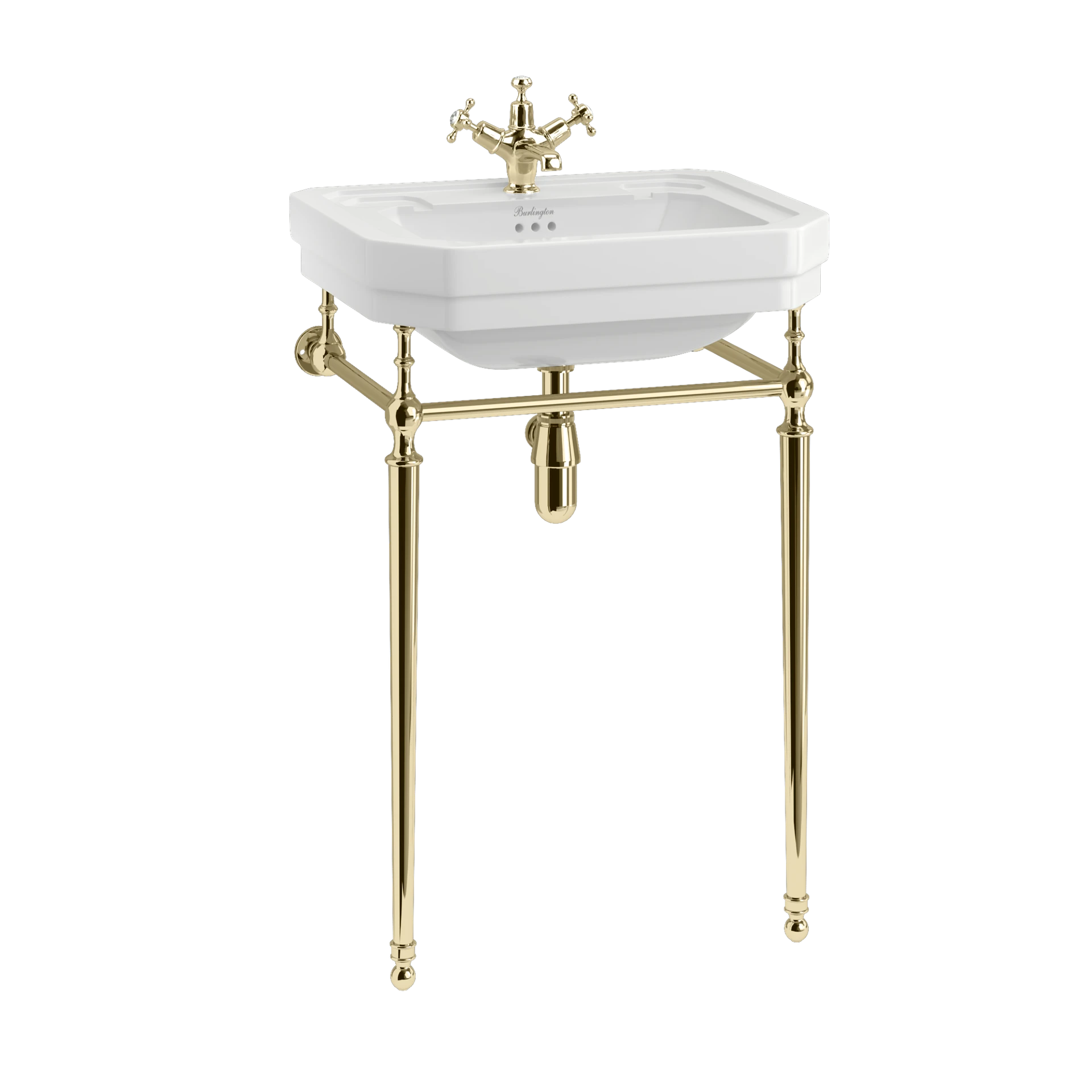 Victorian 61cm Basin, Towel Rail & Standard Pedestal