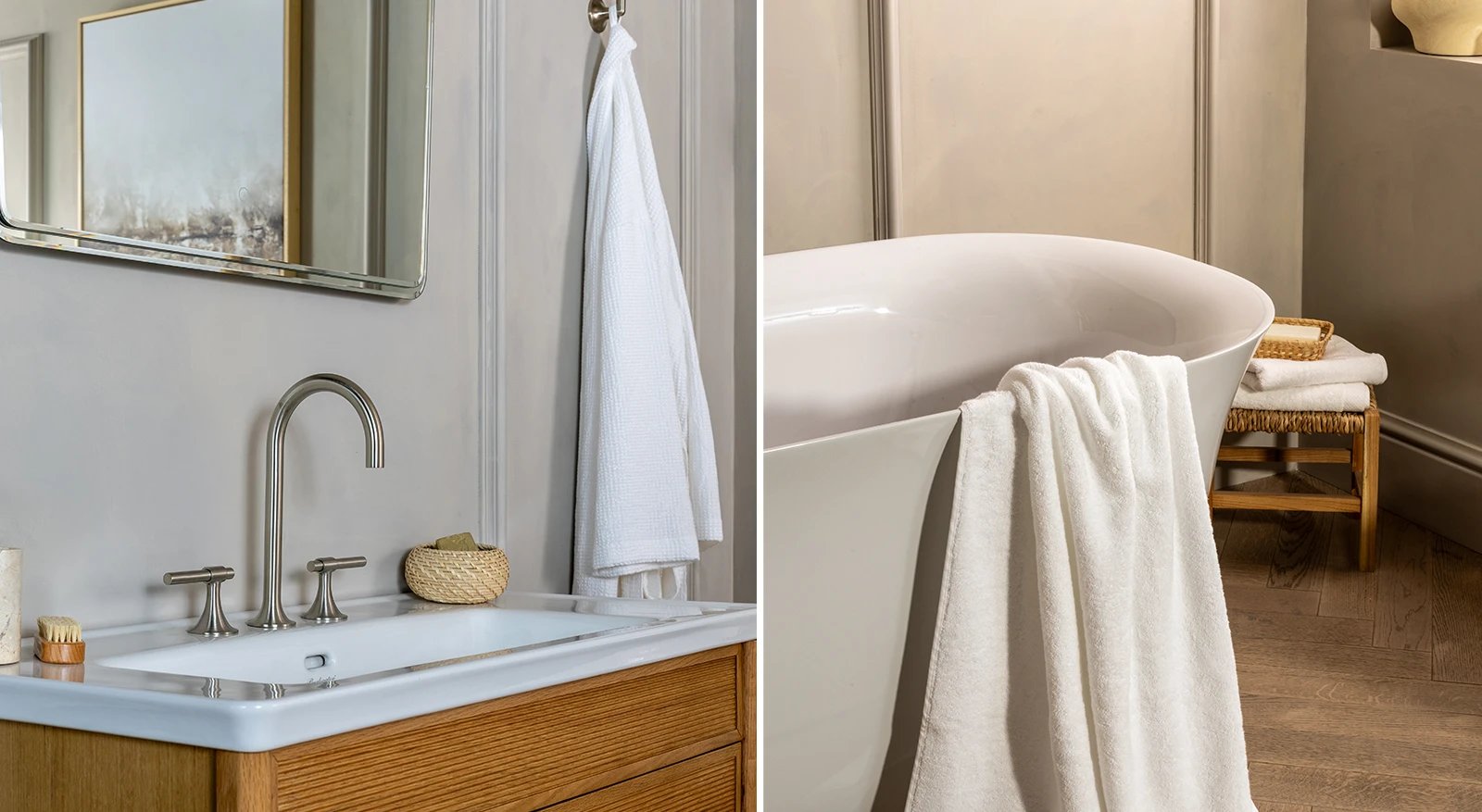 Transitional bathroom design