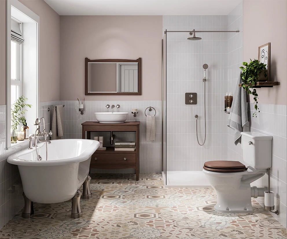 Guild Brushed Nickel Large Bathroom Shop The Look Mobile