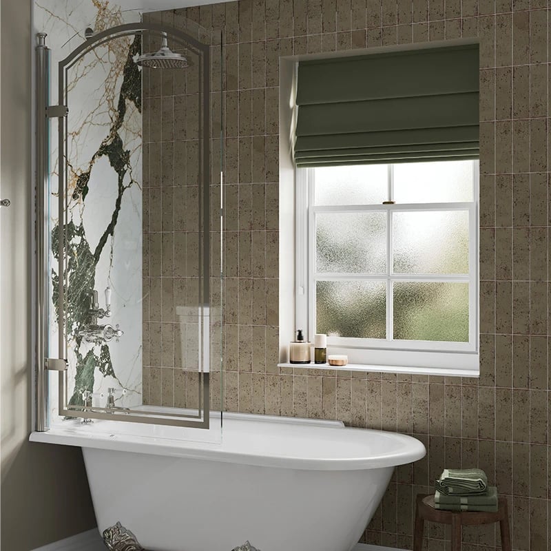 curved bath screen