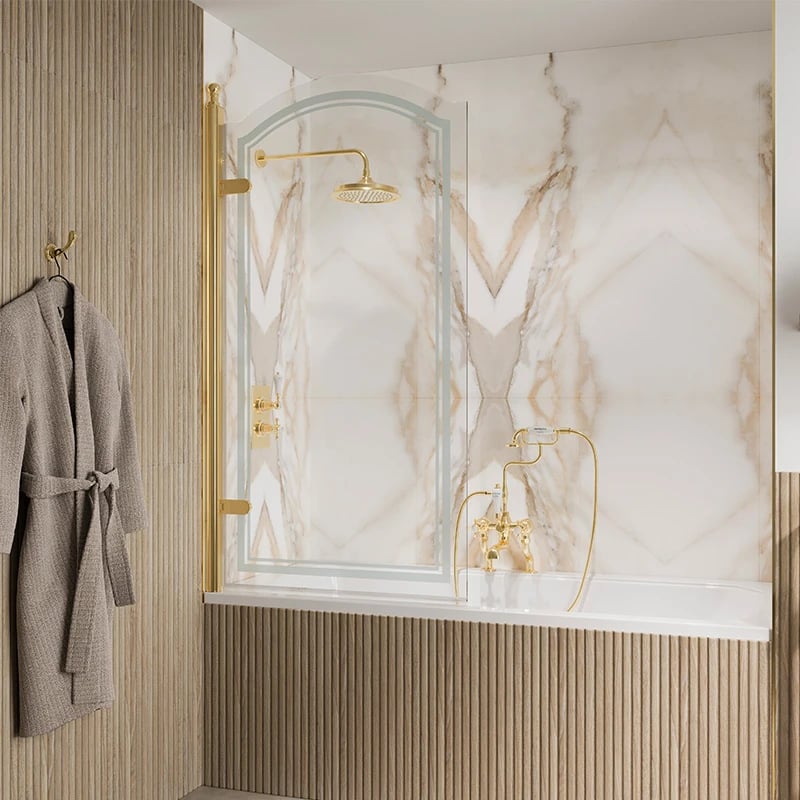 curved bath screen
