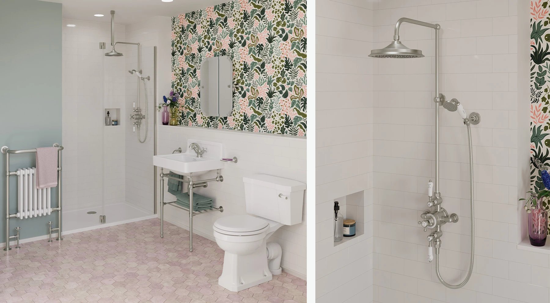 Brushed Nickel bathroom