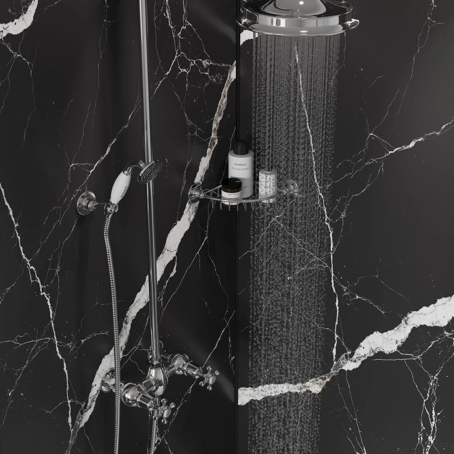 Exposed shower