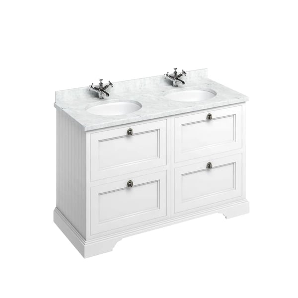 Minerva Carrara White Double Vanity Bowl