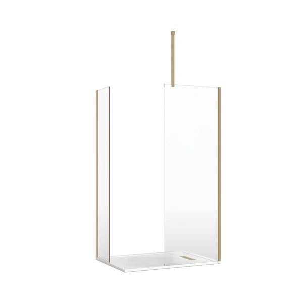 Burlington Corner with Bracing Bar in Brushed Brass