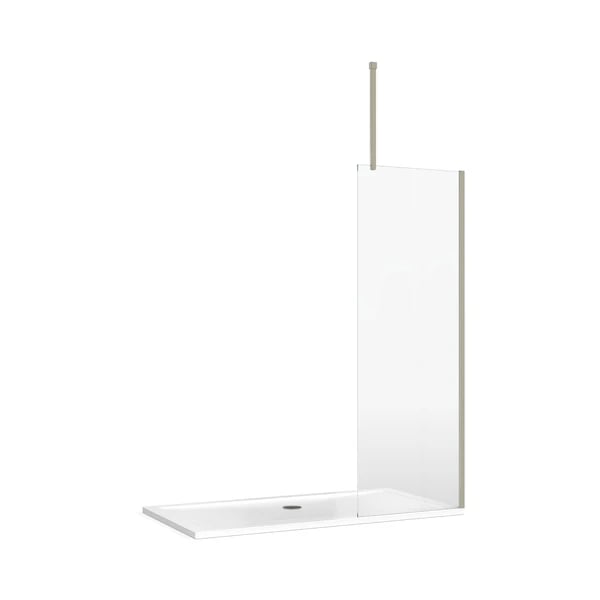 Burlington Walk in Recess with Bracing Bar in Brushed Nickel