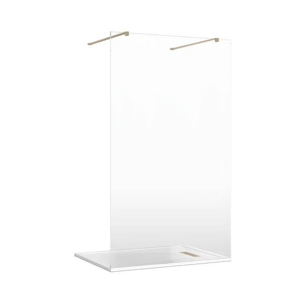 Walk-In Walk Through Panel in Brushed Brass