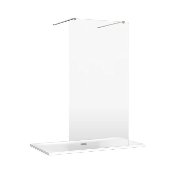Walk-In Walk Through Panel in Brushed Nickel