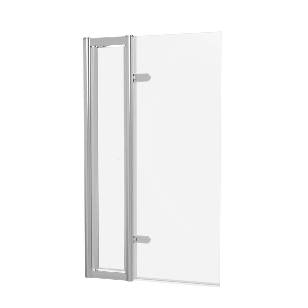 Classique Hinged Bath Screen with Access Door 850 in Chrome