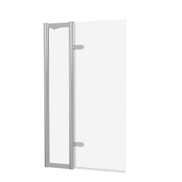 Classique Hinged Inline Bath Screen in Chrome