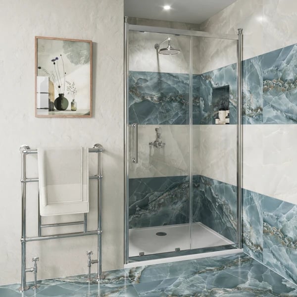 Classique Sliding Door in Chrome