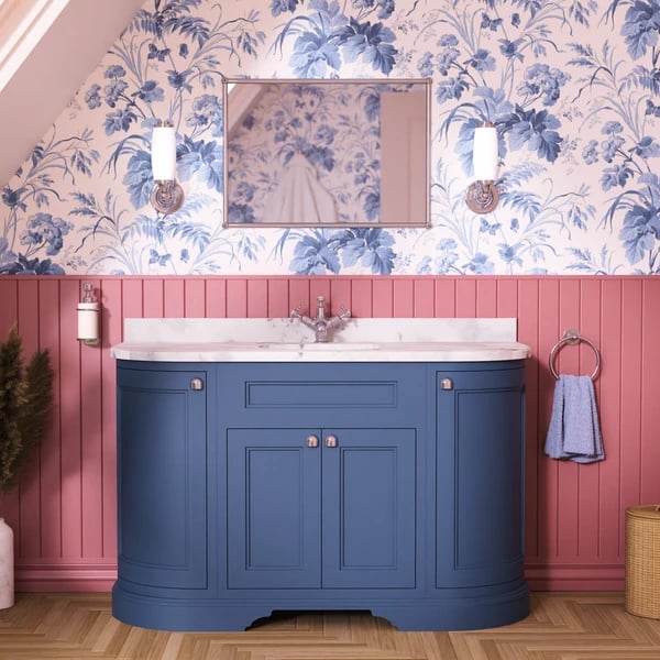 Freestanding 1340 Curved Vanity Unit