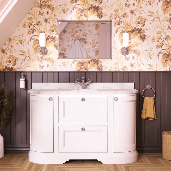 Freestanding 1340 Curved Vanity Unit