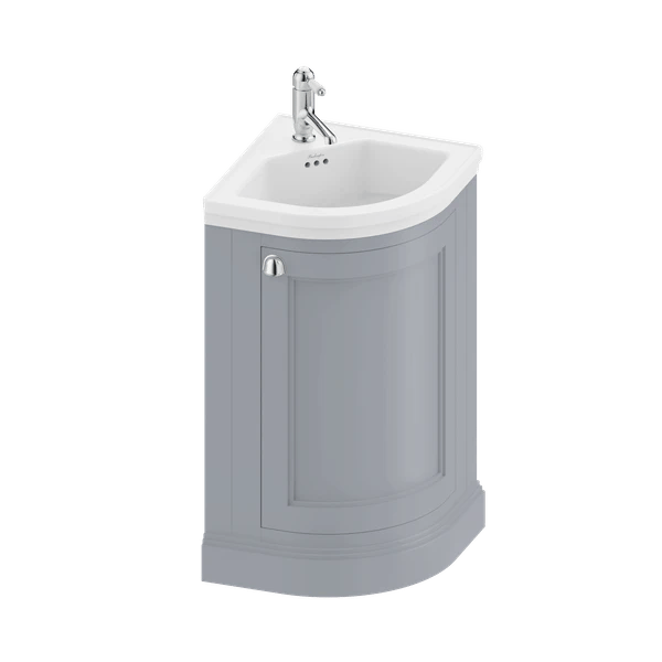 Edwardian Corner Basin & Freestanding Corner Cloakroom Vanity Unit
