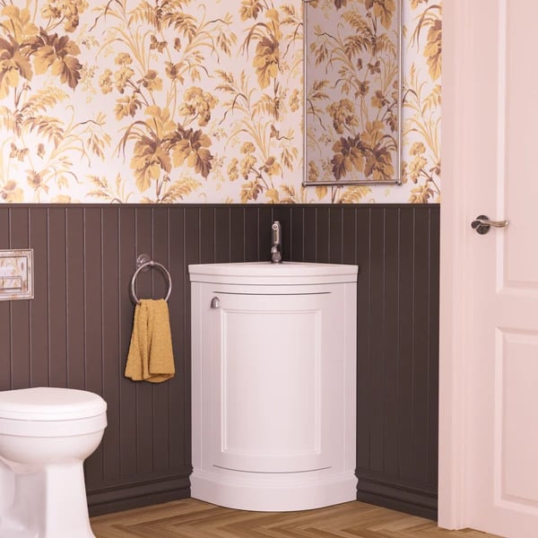 Freestanding Corner Cloakroom Vanity Unit