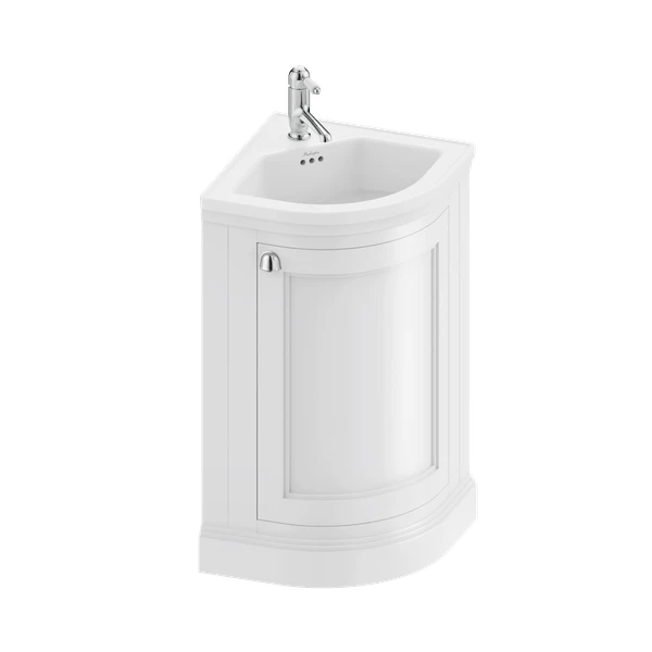 Edwardian Corner Basin & Freestanding Corner Cloakroom Vanity Unit