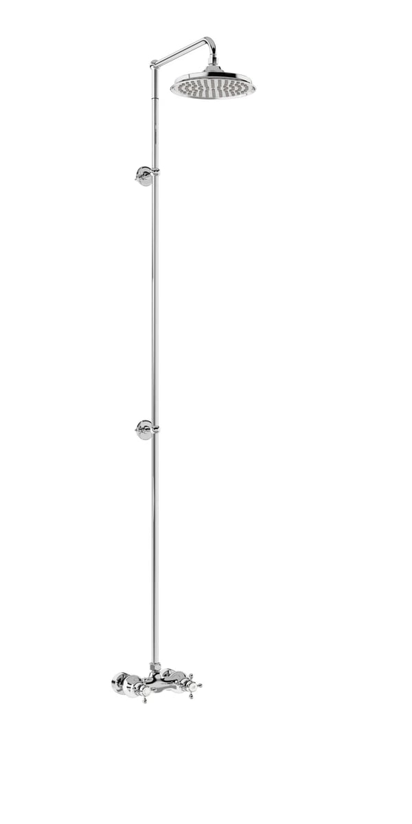 Exposed Thermostatic Shower Bar Valve & Fixed Head