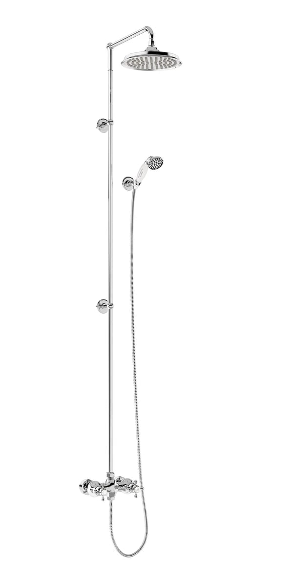 Thermostatic Exposed Shower Bar Valve Chrome with Hand Shower