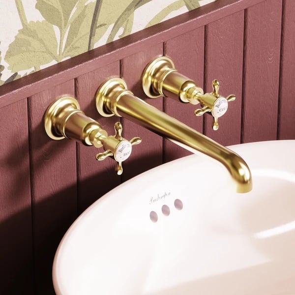 Guild 3TH Wall Mounted Basin Mixer