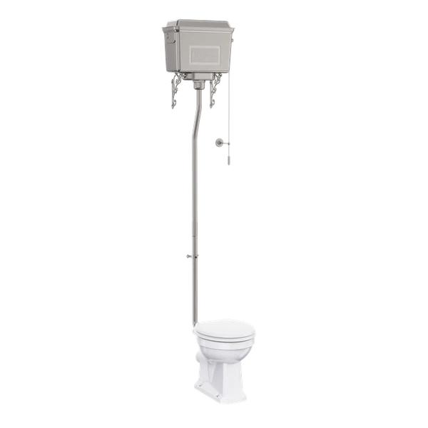 Standard Metallic High Level Toilet with 440mm Cistern Lever