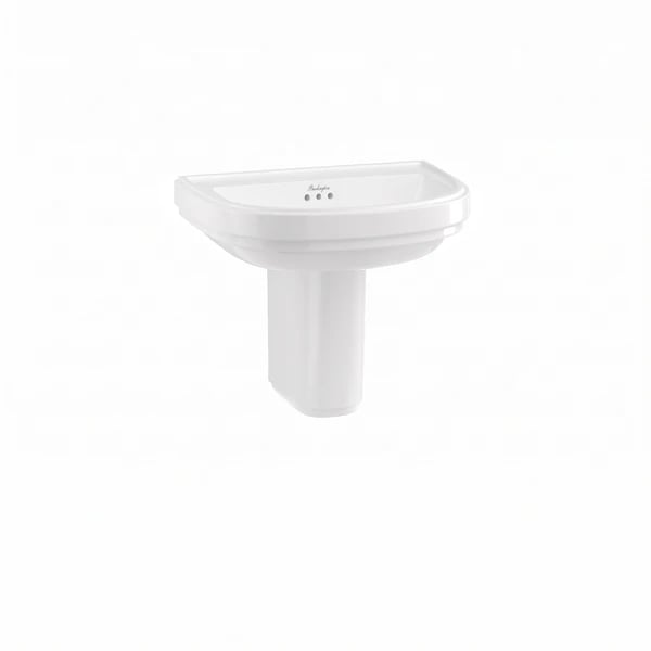 Riviera D Shaped Basin - Semi Pedestal
