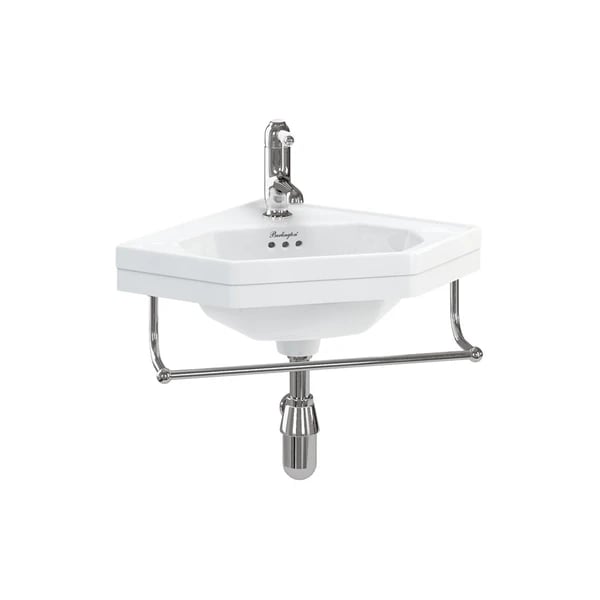 Burlington Towel Rail for Corner Basin Chrome