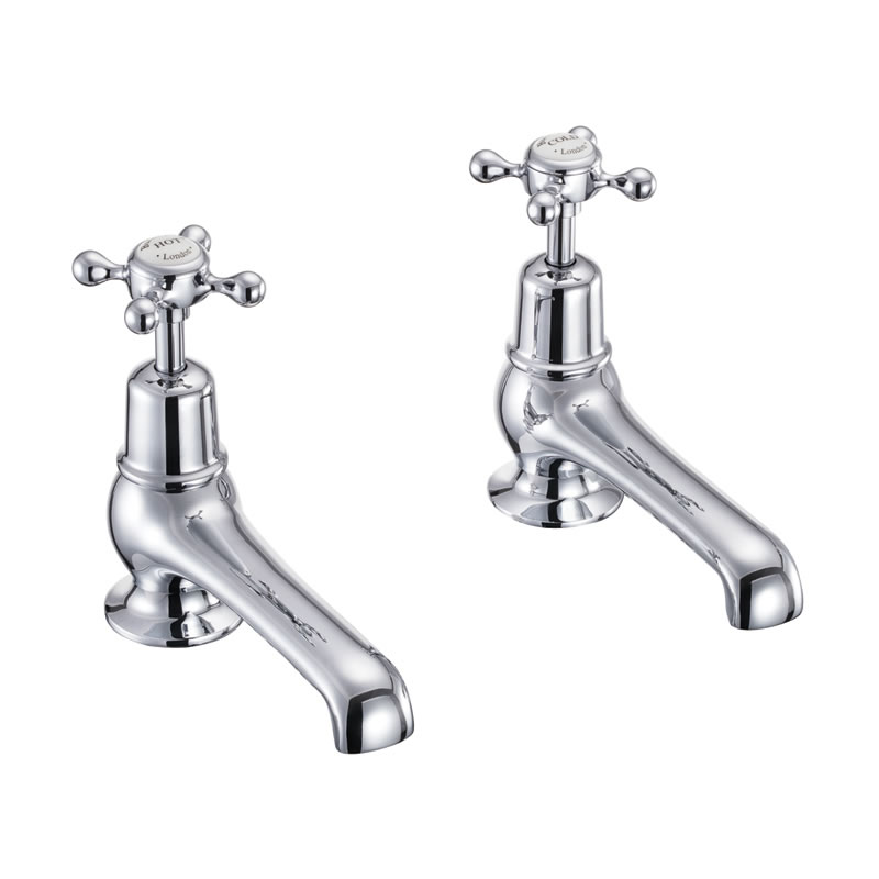 Claremont Bath Tap Deck Mounted (Quarter turn with White accent) SKU