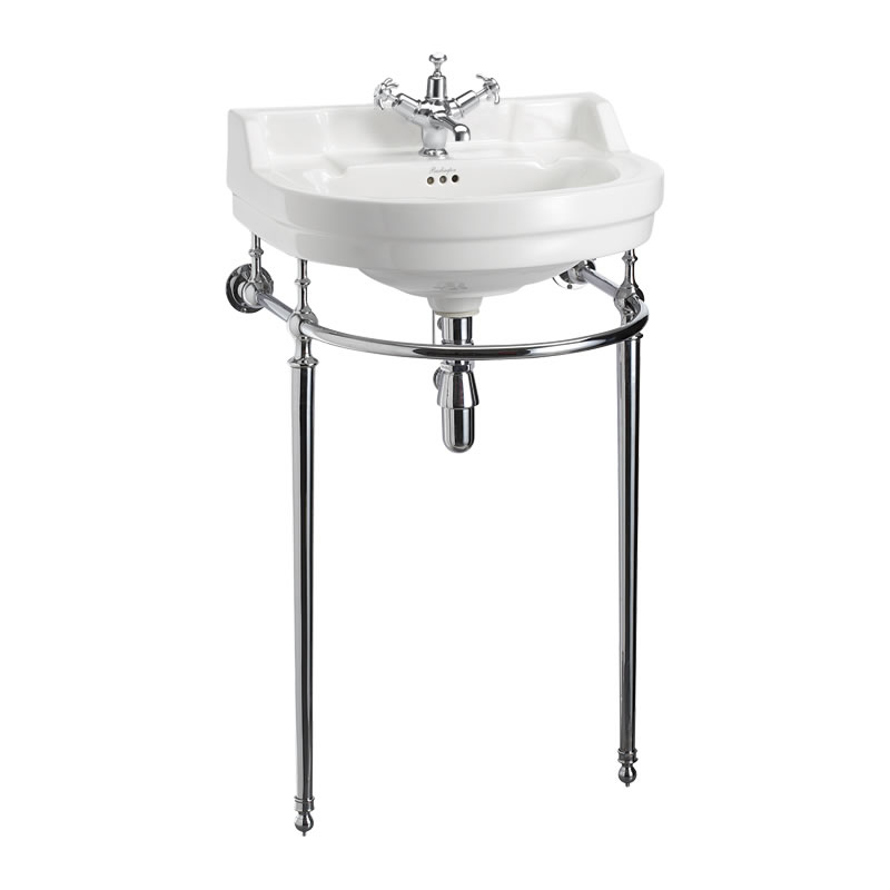 Edwardian Round 56cm Basin & Regal Basin Stand (with 1 tap hole) SKU