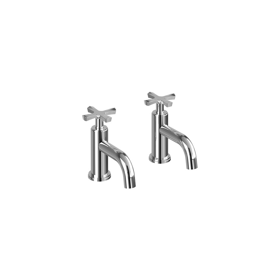 Riviera Basin Pillar Taps (Gold) SKU RIV7 GOLD Burlington Bathrooms