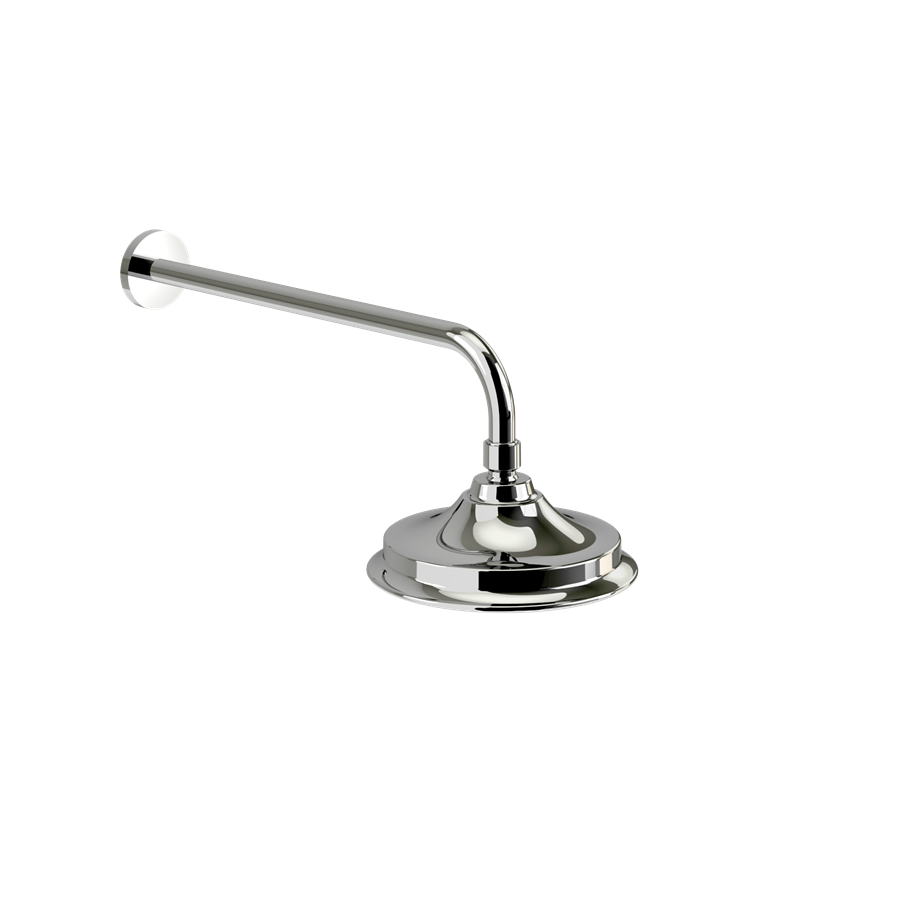 Riviera fixed AirBurst Shower Head with arm (6" AirBurst shower head