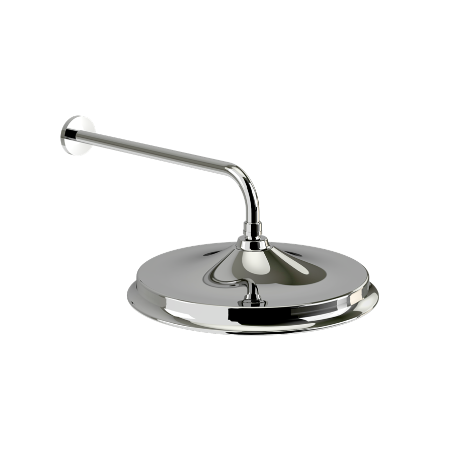 Riviera fixed AirBurst Shower Head with arm (6" AirBurst shower head