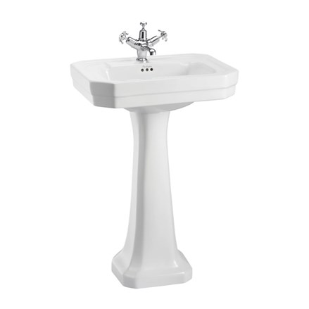 Victorian 56cm Basin Standard Pedestal with 1 tap hole in