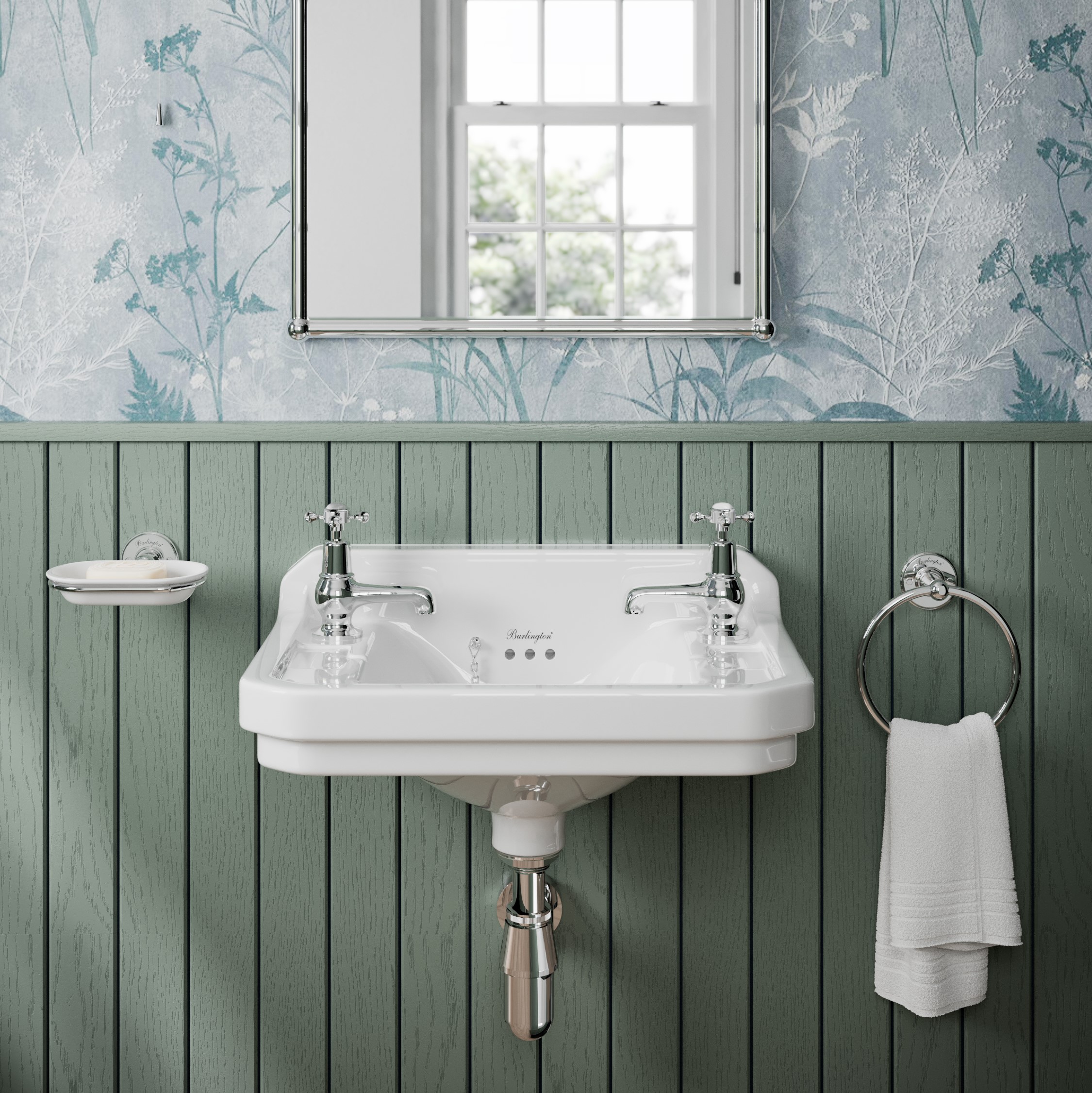 Edwardian Cloakroom Basin in a traditional white