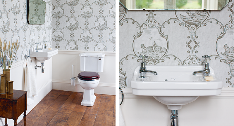 Traditional Cloakroom Suite | For a timeless space that stays true to tradition, introduce an Edwardian cloakroom basin and traditional cloakroom toilet