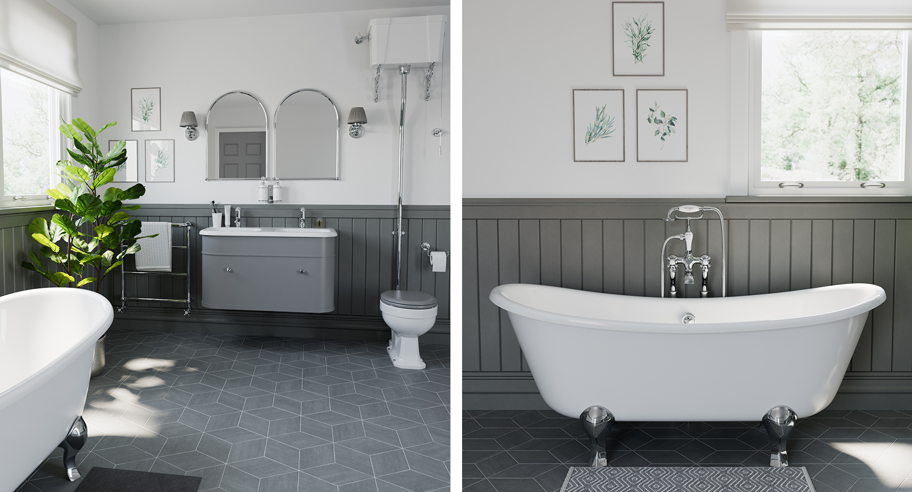 Traditional Bathroom Design | Bring Chalfont to your space for a classic style bathroom with a modern twist