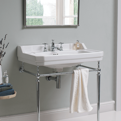 Traditional Bathroom Design | Inspire understated elegance in your periodic bathroom with classic chrome colours