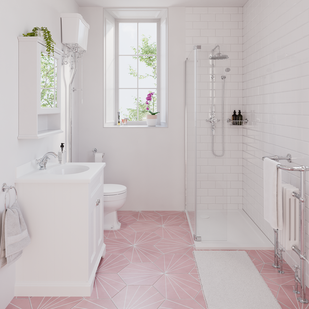 Traditional Bathroom Design | Create an authentic bathroom design with traditional Chrome accents