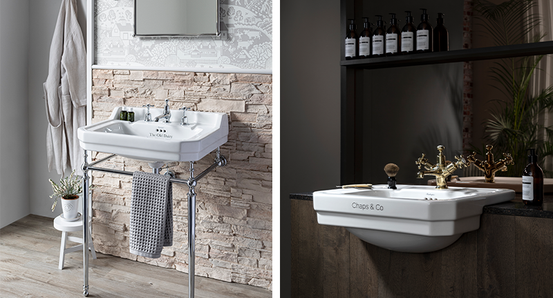 Modern Traditional Bathroom | Taking personalisation to a new level, the Lettering range by Bespoke by Burlington enables you to get create whilst maintaining the perfect look for your modern classic bathroom design. 