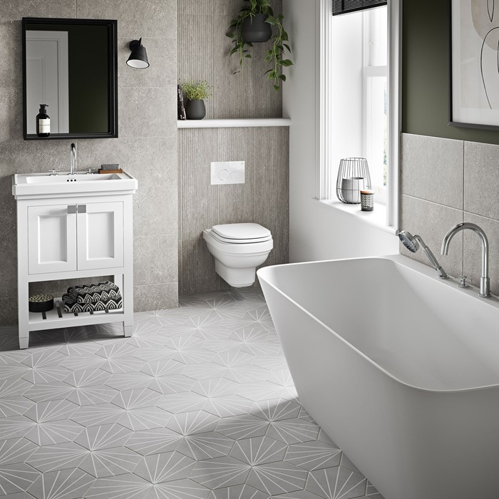 The Riviera Collection, a selection of modern traditional bathroom products 